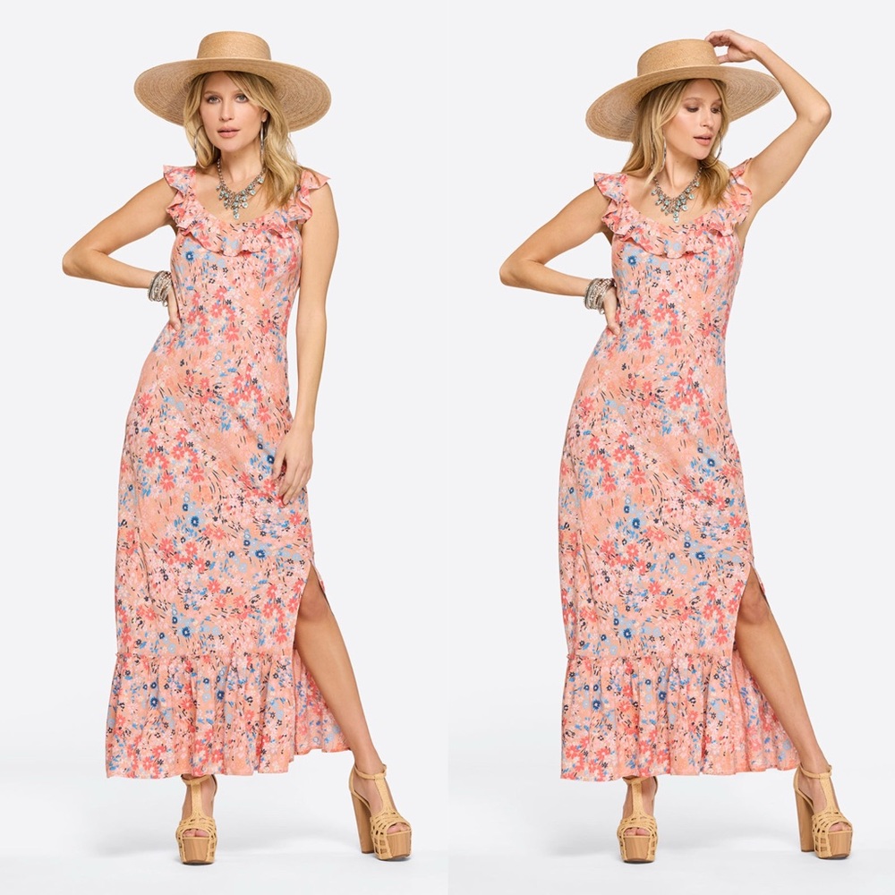 NWT Jessica Simpson Raya Floral Maxi Slip Dress Sz M